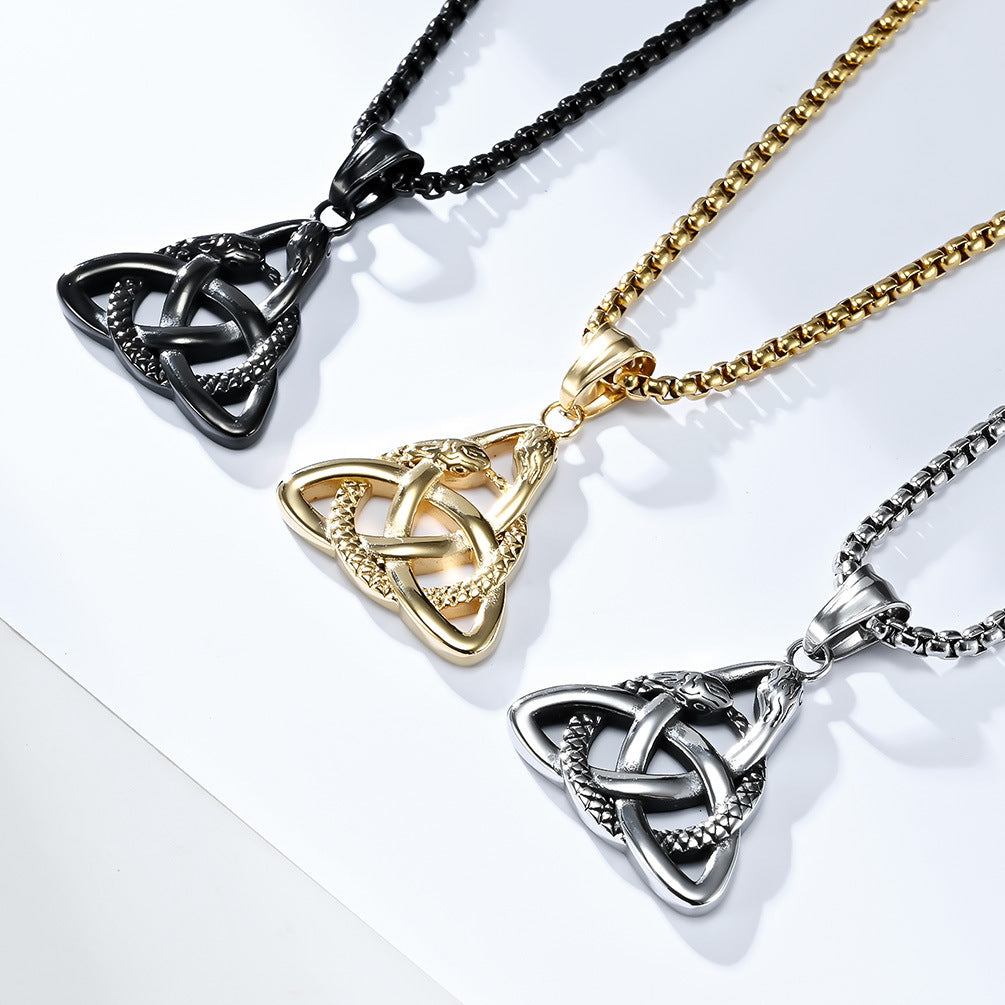 Celtic Eternity Knot Ouroboros Necklace 5 GiftBB.com
