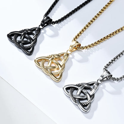 Celtic Eternity Knot Ouroboros Necklace 5 GiftBB.com