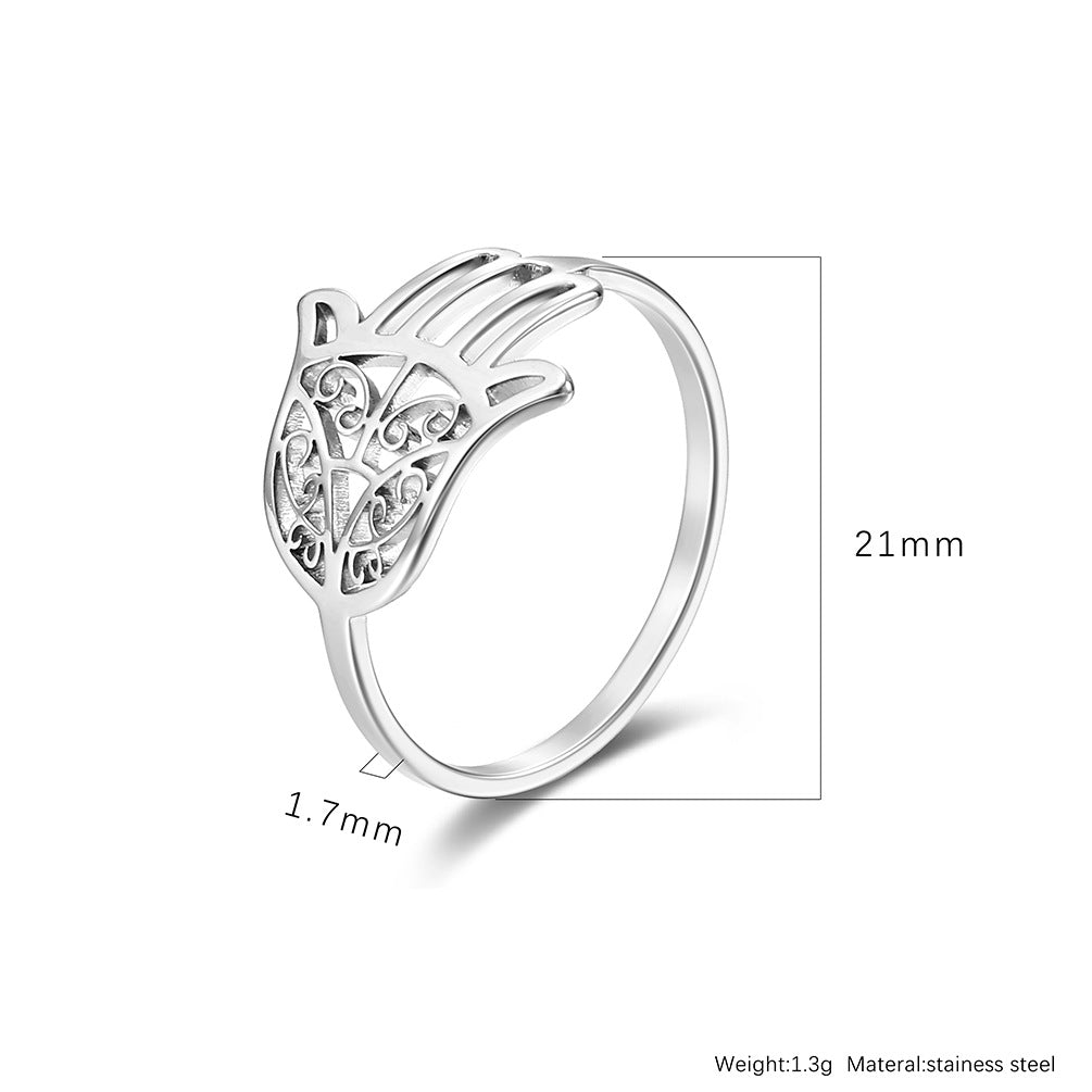 Evil Protection Hand of Hamsa Ring GiffBB.com