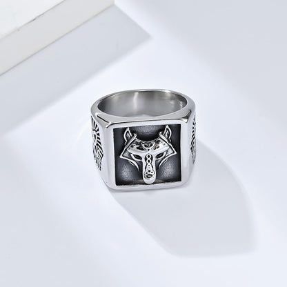 Nordic Celtic Knot Wolf Ring GiftBB.com