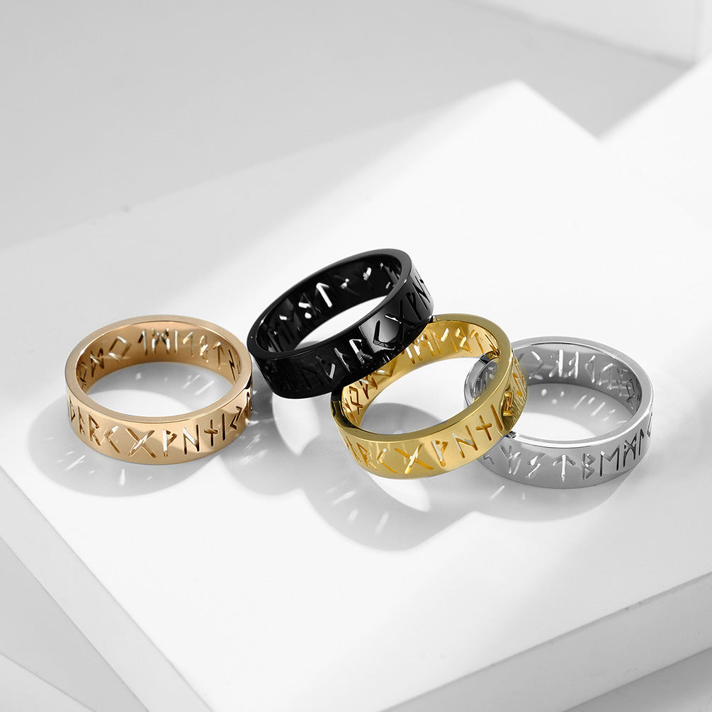 Nordic Viking Rune Openwork Ring GiftBB.com