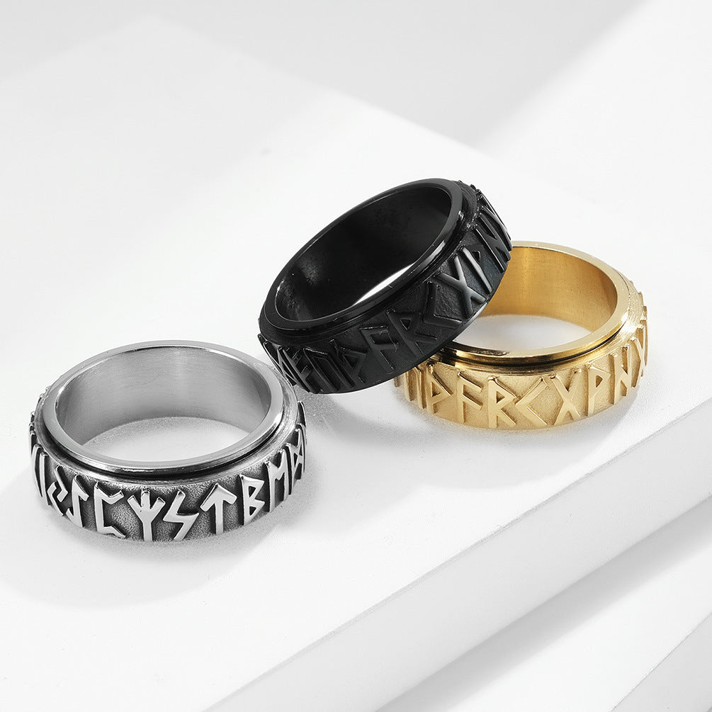 Norse Viking Rune Spinning Ring GiftBB.com