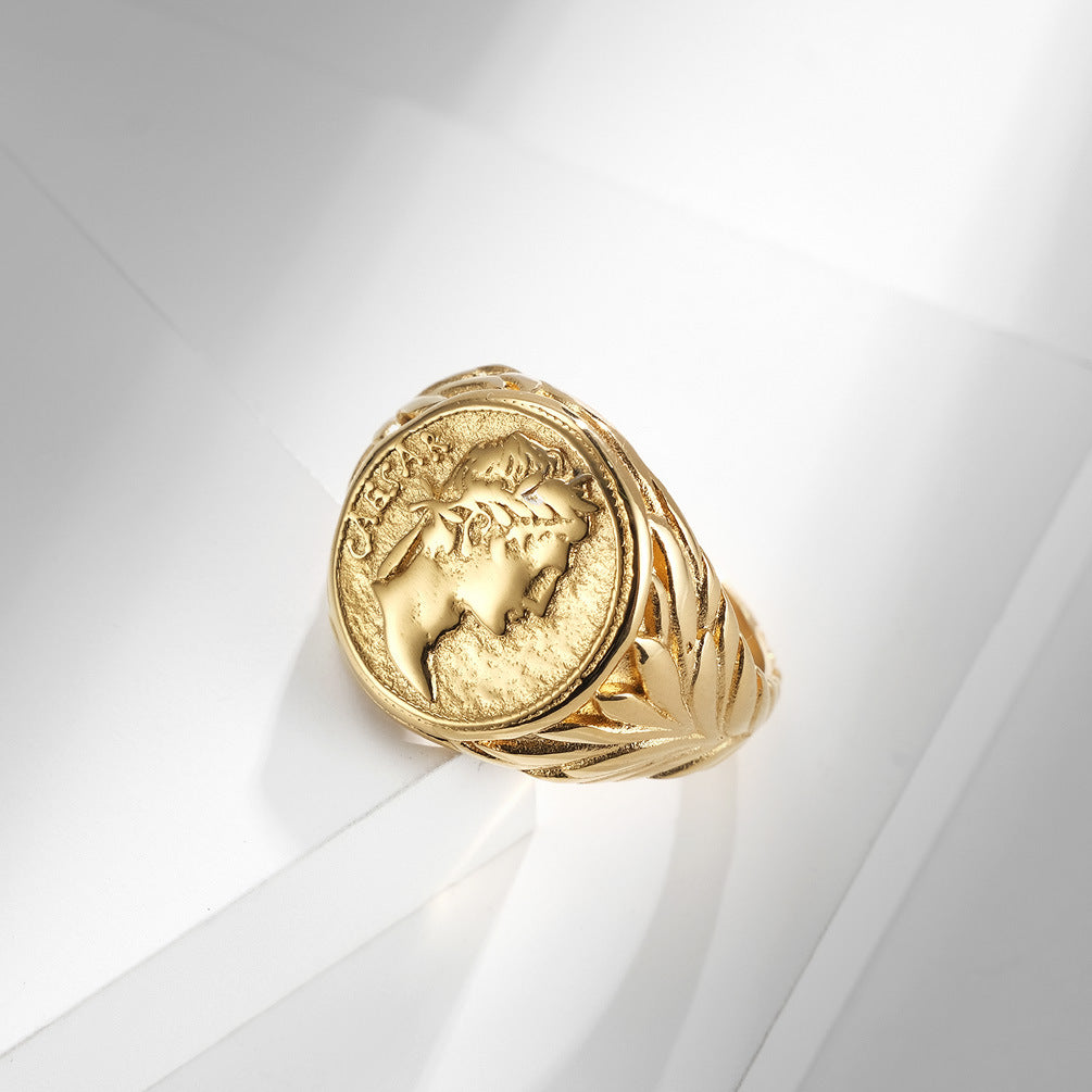 Roman Empire Julius Caesar Signet Ring GiftBB.com