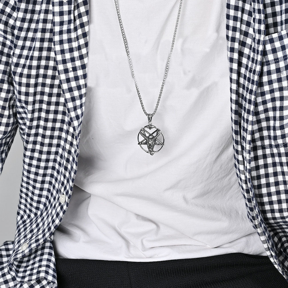 Satan Goat Pentagram Pendant GiftBB.com