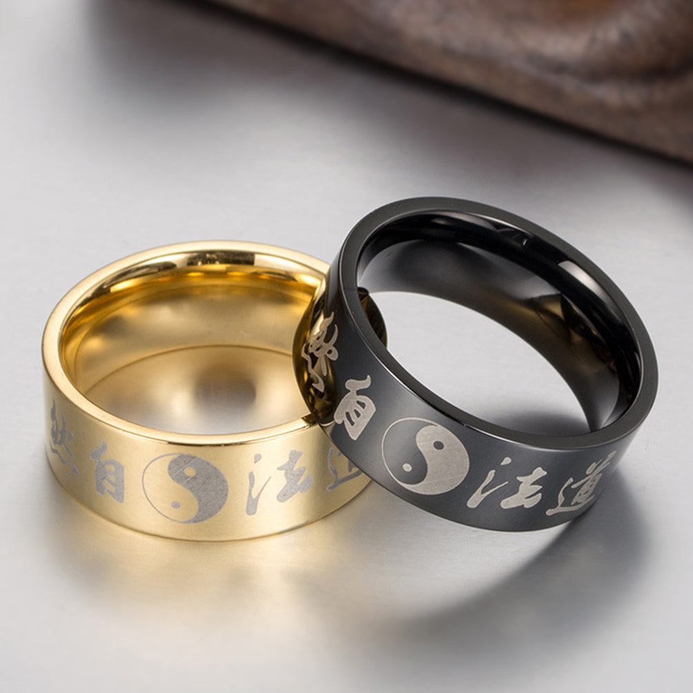 Tao Follows Nature Tai Chi Yin Yang Ring GiftBB.com