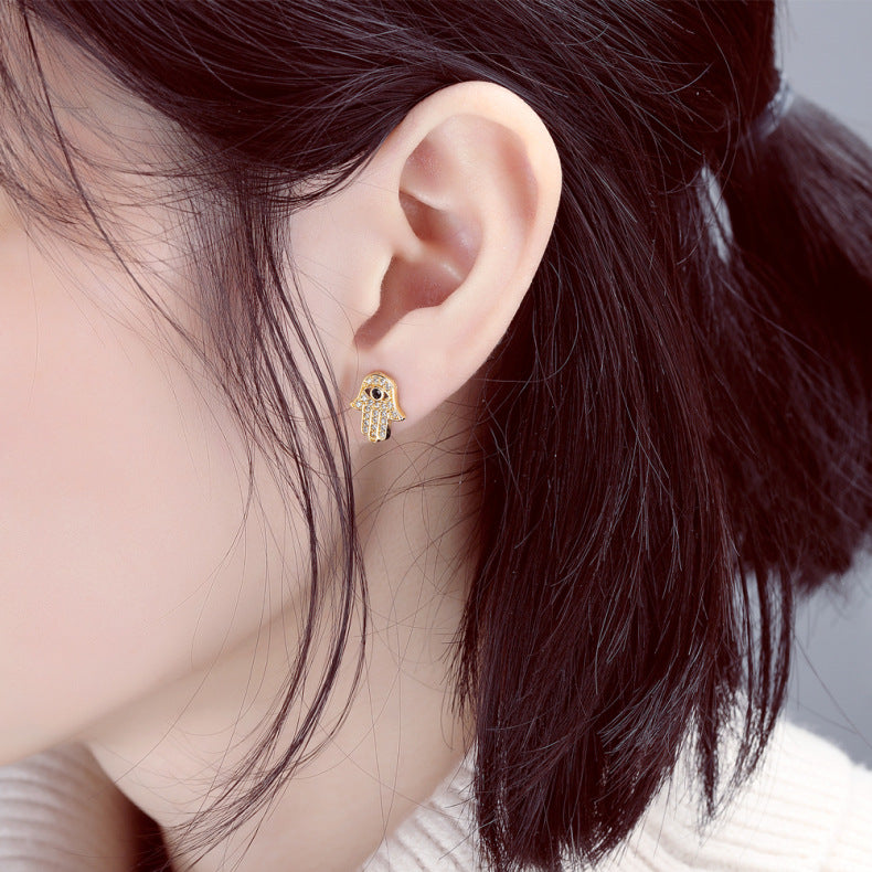 The Hand of Fatima Stud Earrings GiftBB.com