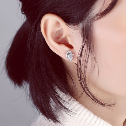 The Hand of Fatima Stud Earrings GiftBB.com