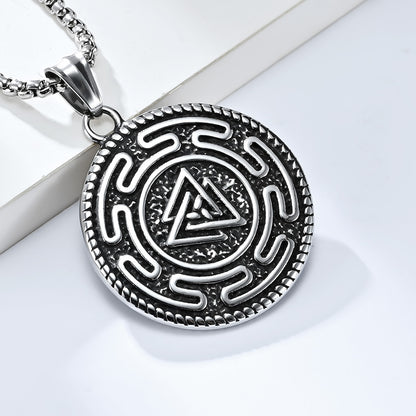 Valknut Nordic Wolf Head Necklace GiftBB.com