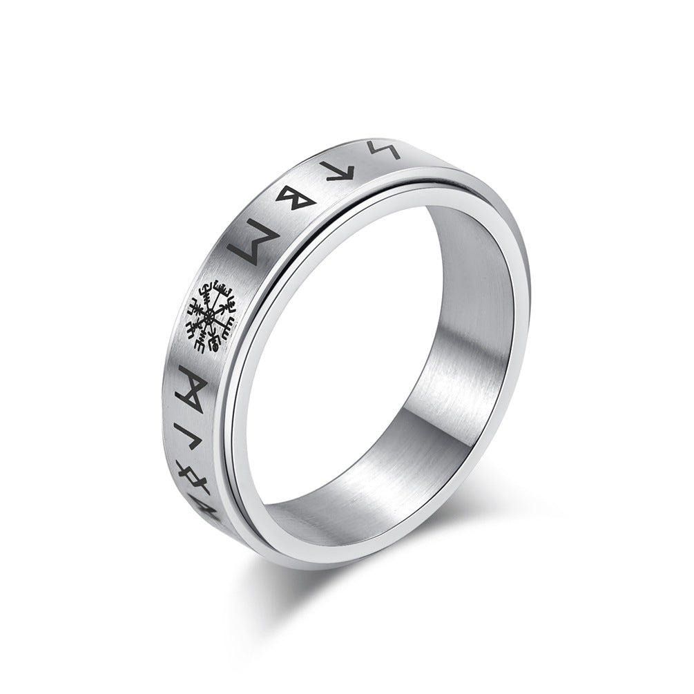 Viking Rune Compass Spinner Ring (1) | Shop on GiftBB.com