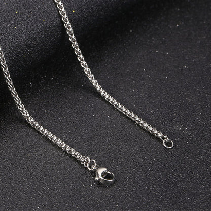 Wheat Chain Titanium Steel Necklace_(2) GiftBB.com