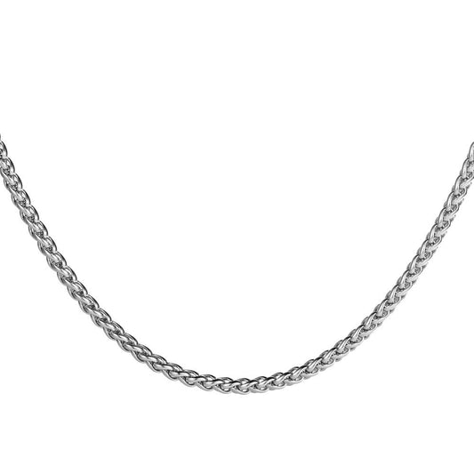 Wheat Chain Titanium Steel Necklace_(5) GiftBB.com