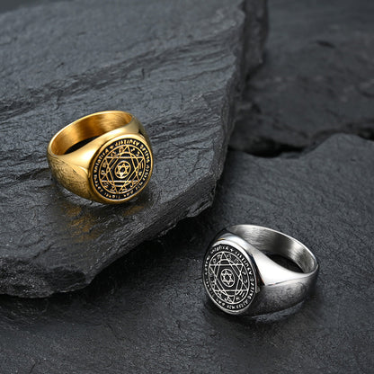 Hexagram Zodiac Guardian Ring