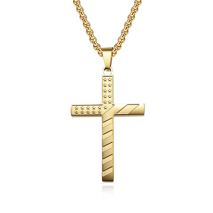 Stars Stripes Cross Pendant