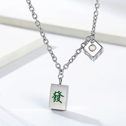 Mahjong Dice Necklace