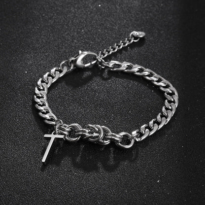 Cross Titanium Steel Bracelet