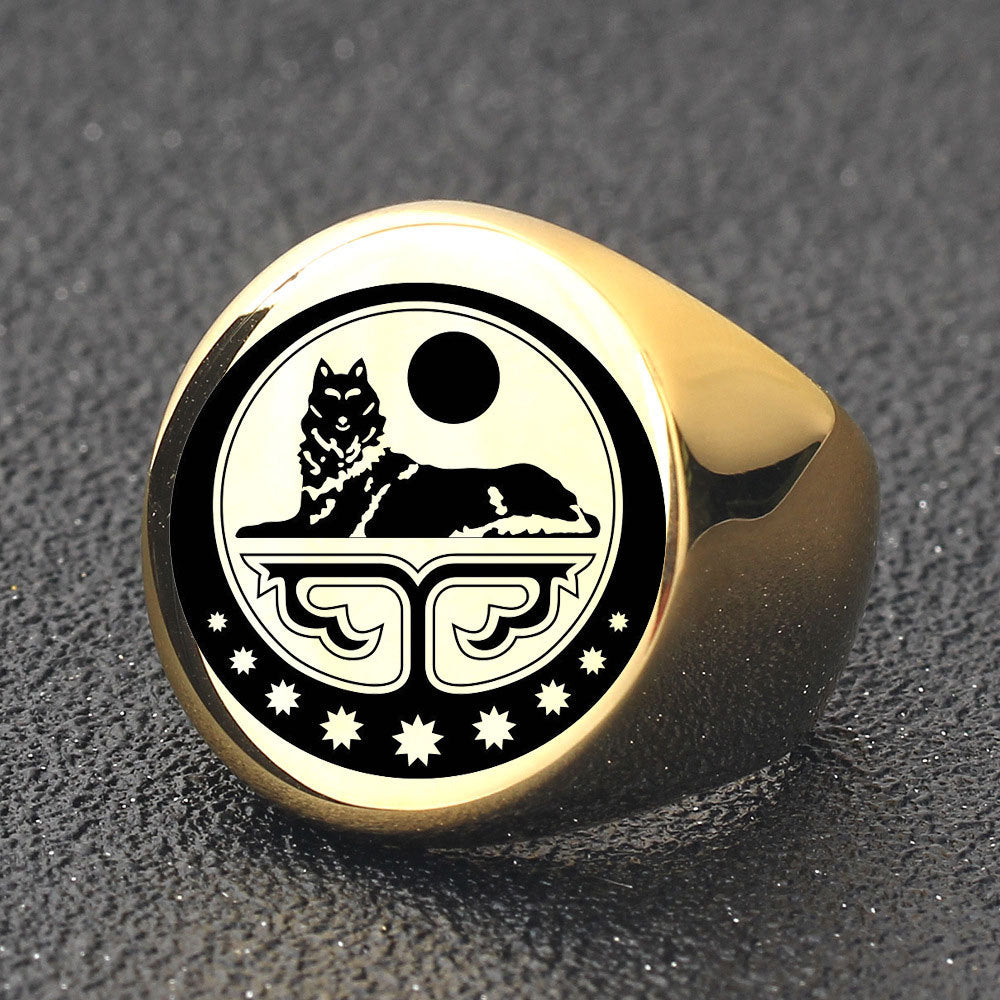 Sun Moon Wolf Ring