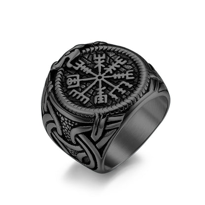 Nordic Viking Compass Ring