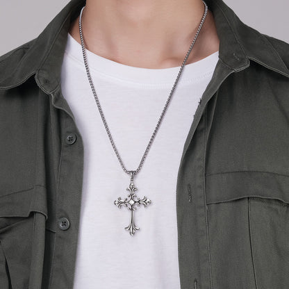 Gothic Cross Diamond Pendant