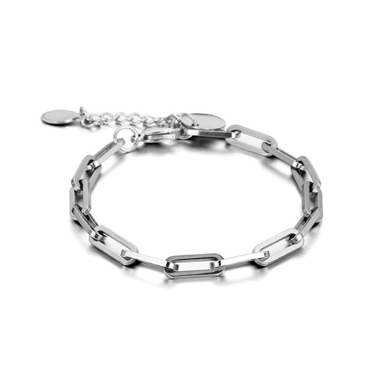 Geometric Square Link Punk Bracelet