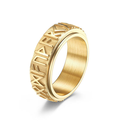 Norse Viking Rune Spinning Ring