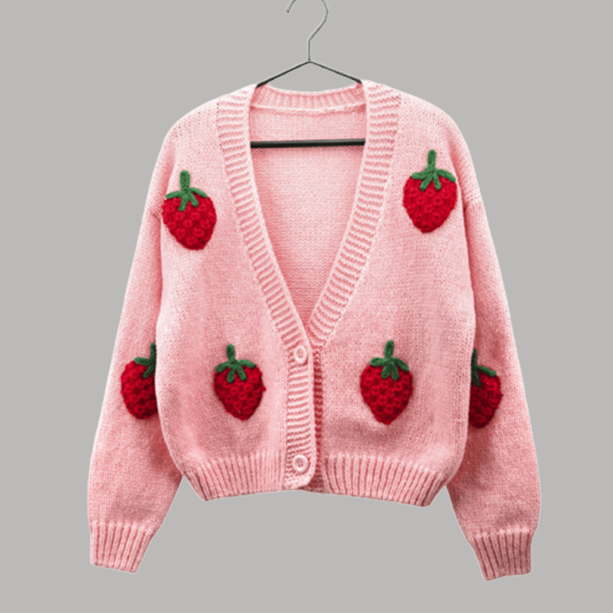 Soft Strawberry Cardigan GiftBB.com